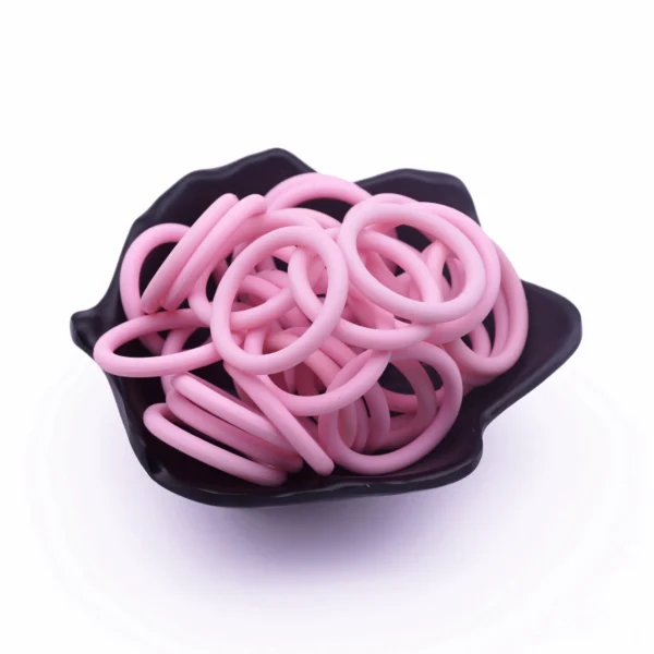 30pcs Transparent Clear Silicone Pacifier Dummy Ring MAM Adapter O Ring Food Grade - Image 5