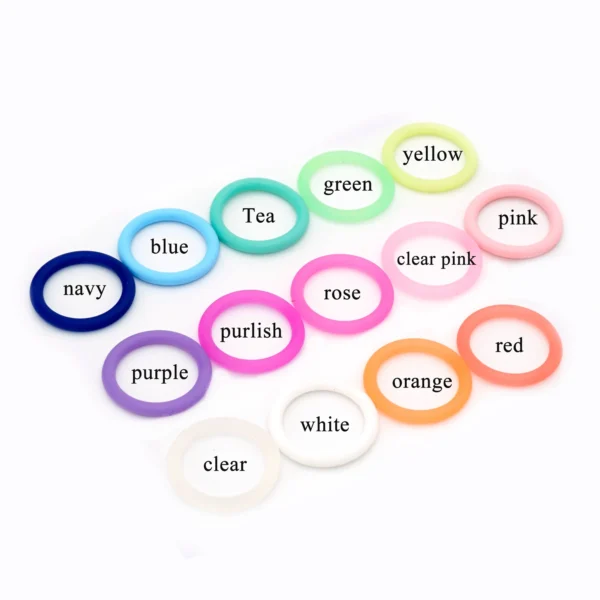 30pcs Transparent Clear Silicone Pacifier Dummy Ring MAM Adapter O Ring Food Grade - Image 2