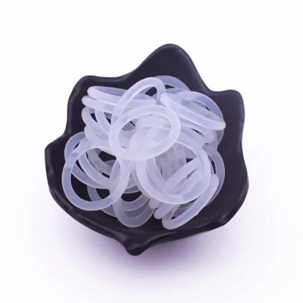 30pcs Transparent Clear Silicone Pacifier Dummy Ring MAM Adapter O Ring Food Grade - Image 6