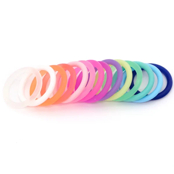 30pcs Transparent Clear Silicone Pacifier Dummy Ring MAM Adapter O Ring Food Grade - Image 4