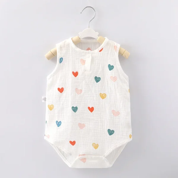 2024 New In Summer Infant Newborn Baby Girls Boys Sleeveless Cloth Cotton Outfits Kids Casual Jumpsuits Toddler Bodysuits - Image 6