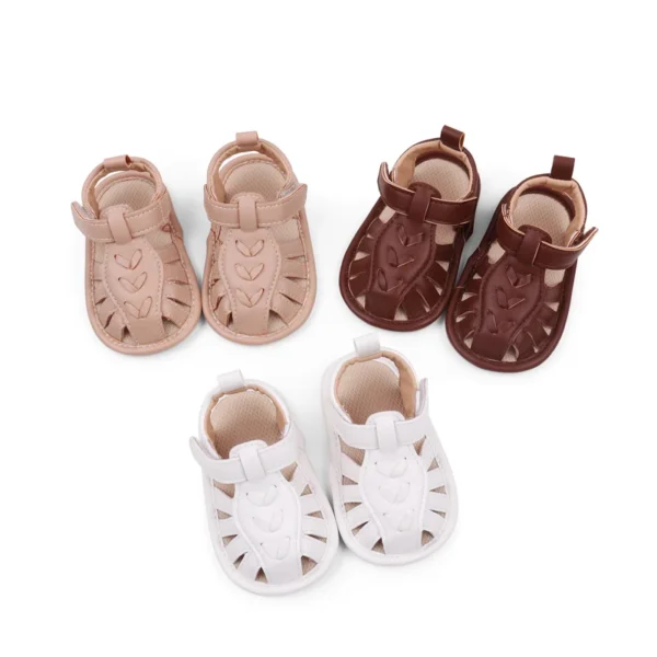 Baby Shoes Summer Sandal Soft PU Anti-slip Sole for Boys and Girls Classical Style 0-9-18 Months Water Proof Walking BBW4020