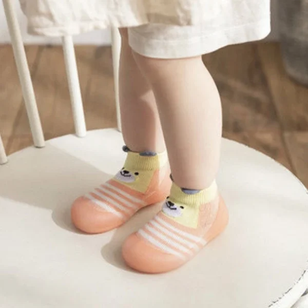 Animal Pattern Baby Floor Socks Non-slip Silicone Sole Cute Cartoon Toddler Shoes Breathable Casual Cotton Baby Boys Girls Shoes - Image 3