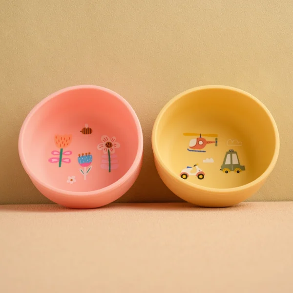1PCS Baby Weaning Bowl Silicone Cartoon Pattern BPA Free Non Toxic Dishwasher Safe Food Feeding Container Tableware Baby Stuff - Image 3