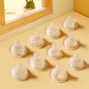 5cm Wide Mouth Pacifier Silicone Baby Bottle Replacement Pacifier Heads 100% BPA Free Food Grade Soft With Anti-colic hole M