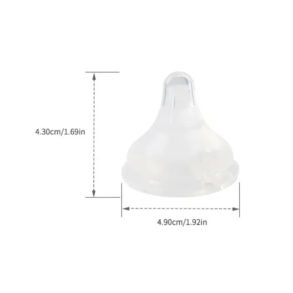 5cm Wide Mouth Pacifier Silicone Baby Bottle Replacement Pacifier Heads 100% BPA Free Food Grade Soft With Anti-colic hole M - Image 2