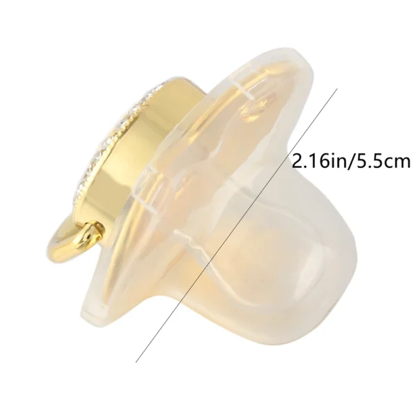 Transparent 26 Initial Letter Luxury Baby Pacifier with Chain Clip Newborn Bling Dummy Soother Chupeta - Image 5