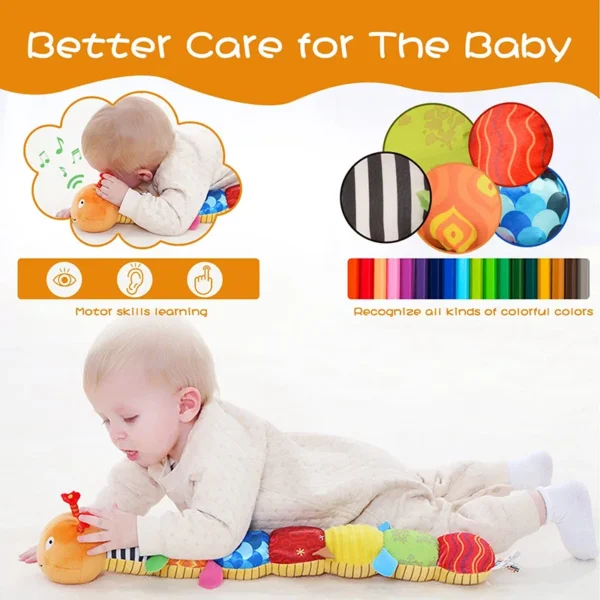 Baby Rattle Musical Caterpillar Worm Soft Infant Plush Toys Educational Interactive Sensory Toy for Babies Newborn Toddler Gift - Image 6