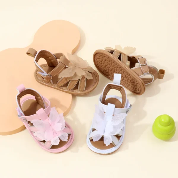 Baby Sandal Cute Butterfly Girl Summer Shoes High Quality Anti-slip Sole Beautiful 2024 New Fashion for 0-9-18 Months BJZ3232 - Image 2