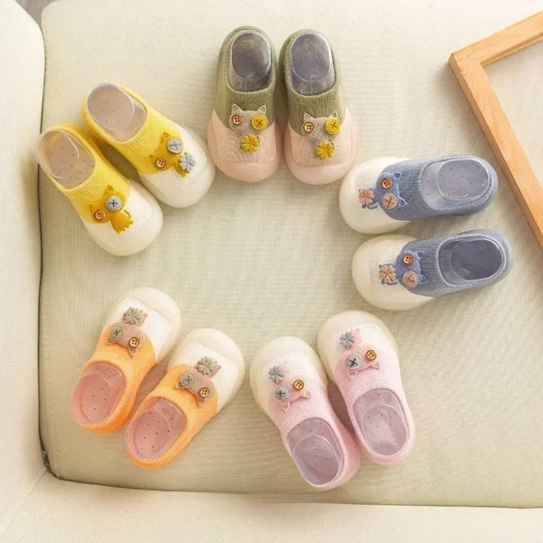 Summer Cartoon Cat Doll Children's Indoor Shoes Cute Cartoon Baby Socks Shoes Baby Toddler Shoes Boys and Girls Pure Cotton - Image 2