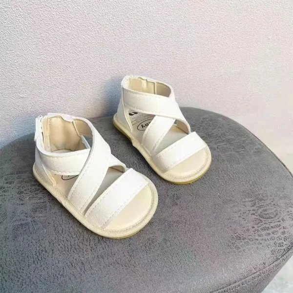 Fashionable 0-18M Baby Cute Open toed Pre school Summer Sandals Princess Casual PU Soft Rubber Bottom Anti slip Single Shoes Wom