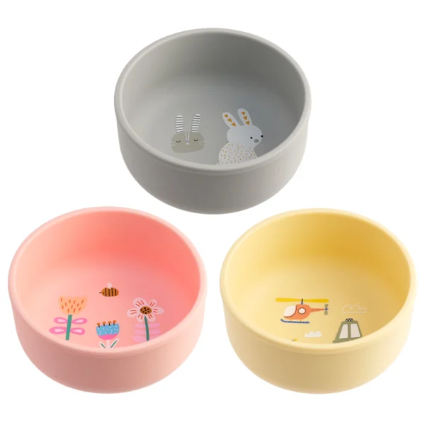 1PCS Baby Weaning Bowl Silicone Cartoon Pattern BPA Free Non Toxic Dishwasher Safe Food Feeding Container Tableware Baby Stuff - Image 6