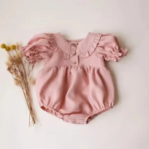2025 Cute Baby Girl Clothes Cotton Short Sleeve Infant Bodysuits Summer Newborn Girl Playsuits