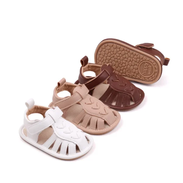 Baby Shoes Summer Sandal Soft PU Anti-slip Sole for Boys and Girls Classical Style 0-9-18 Months Water Proof Walking BBW4020 - Image 6