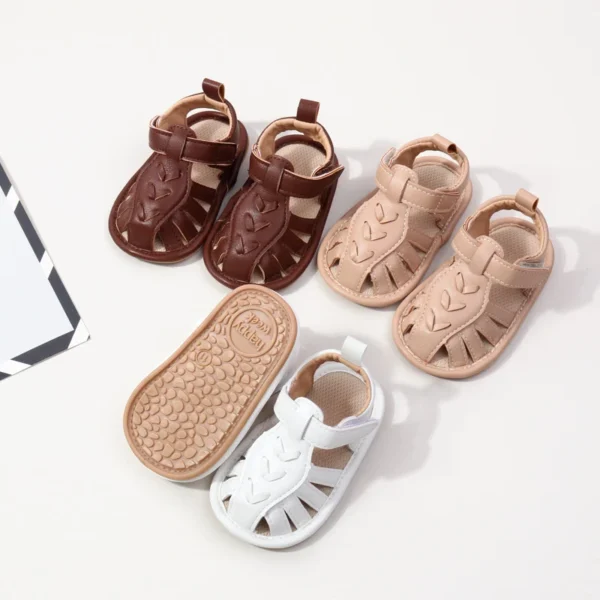 Baby Shoes Summer Sandal Soft PU Anti-slip Sole for Boys and Girls Classical Style 0-9-18 Months Water Proof Walking BBW4020 - Image 5