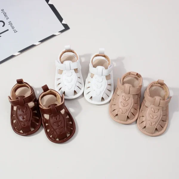 Baby Shoes Summer Sandal Soft PU Anti-slip Sole for Boys and Girls Classical Style 0-9-18 Months Water Proof Walking BBW4020 - Image 3