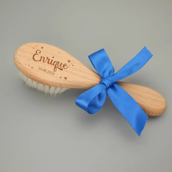 Personalized Baby Hairbrushes Custom Wood Baby Brush and Hair Comb Engrave Name Baptism Birthday Baby Shower New Born Gifts - Image 6