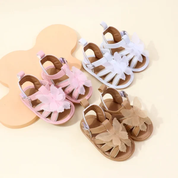 Baby Sandal Cute Butterfly Girl Summer Shoes High Quality Anti-slip Sole Beautiful 2024 New Fashion for 0-9-18 Months BJZ3232 - Image 3