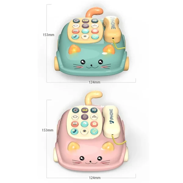 Baby Educational Learning Toys 0 12 months Montessori Lights Musical Piano Mobile Phone Girl Kids Child Telephone Story Machine - Image 2
