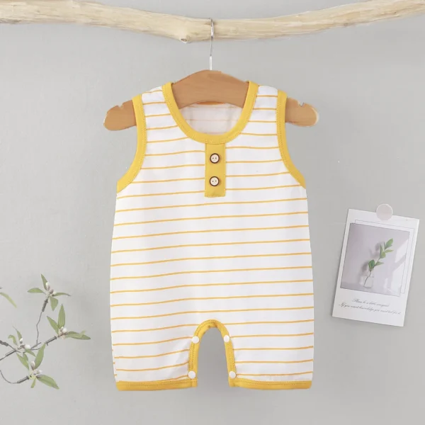 Summer Sleeveless Baby Rompers 0-2Y Striped Onesies for Newborn Baby Boy Infant Girl Striped Jumpsuit Baby Clothing - Image 4