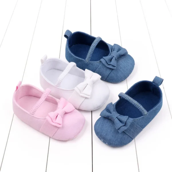 Baby Shoes for Girls Spring and Summer Sandal Soft Cotton Anti-slip Sole Cute Bowknot High Quality 2024 New Fashion BWJ3148