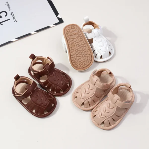 Baby Shoes Summer Sandal Soft PU Anti-slip Sole for Boys and Girls Classical Style 0-9-18 Months Water Proof Walking BBW4020 - Image 2