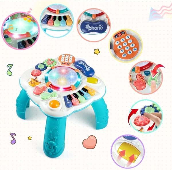 Baby & Toddler Toys - Baby Activity Learning Musical Table Toys for 6 Months- 3 Year Old - Safe,Sturdy and Fun,Boys Girls Gifts - Image 2