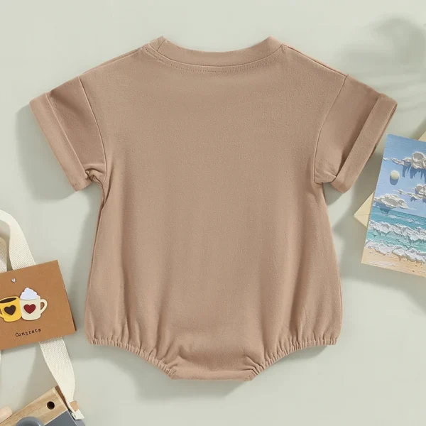 Newborn Baby Romper Summer Crewneck Romper Clothing Solid Casual Loose Jumpsuits Toddler Infant Boy Girl Cotton Playsuit - Image 6