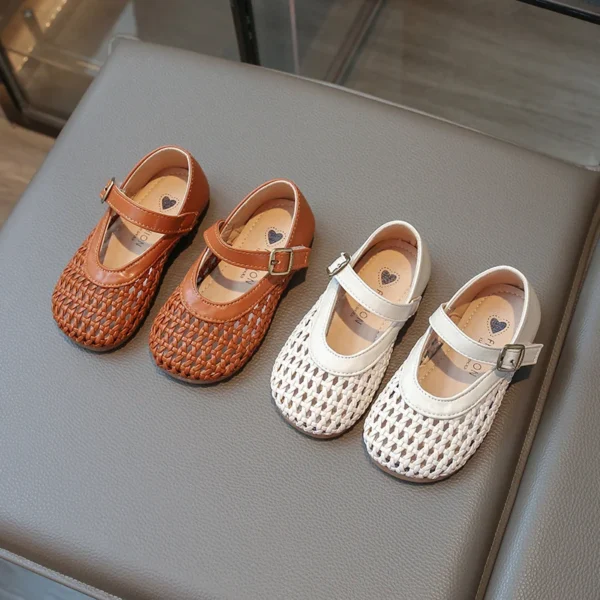 Girls Artificial Leather Shoes Summer New Children Hollow Casual Sandals Kids Fashion Shoe Beach shoes 3 - Image 2