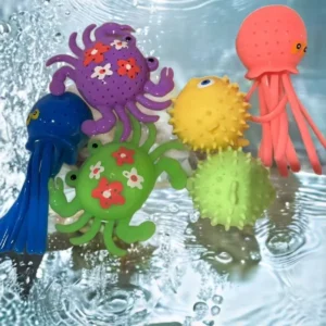Squeeze Water Octopus Stress Relief Toy Baby Bathtub Bath Toys Decoration Summer Swimming Pool Play Water Toy for Children