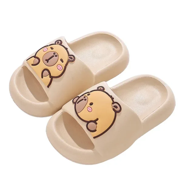 Summer New Children's Capybara Cool Slippers Bathing Sensation Unisex Kids Parent-Child Room Large Kids Slip-On Shoes - Image 5